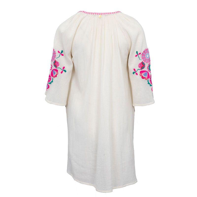 Magoo 3/4 Sleeve Kaftan Dress with Floral Embroidery for Women ANTIK BATIK