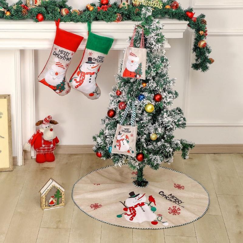 Easy Setups Holiday Tree Skirt In Multiple Sizes Feature Soft Polyester Materials And Secure Fit