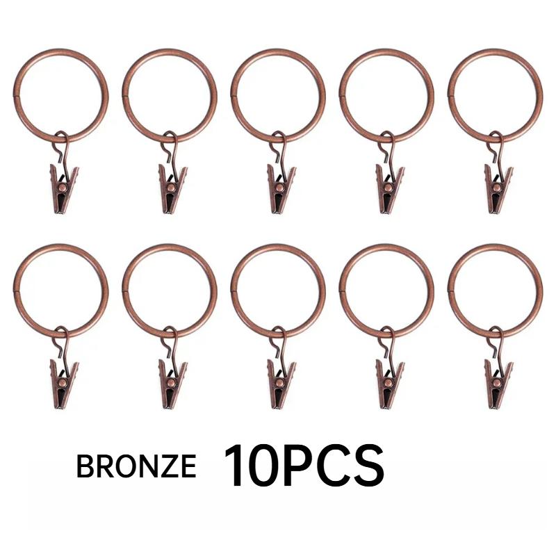 

10-30 шт. Кільця для штор, затискачі для фотографій, які висять на шторах, капелюхи, нержавіючі, вінтажні прикраси, тримач для дроту. Домашні затискачі для зберігання своїми руками Bronze 10PCS