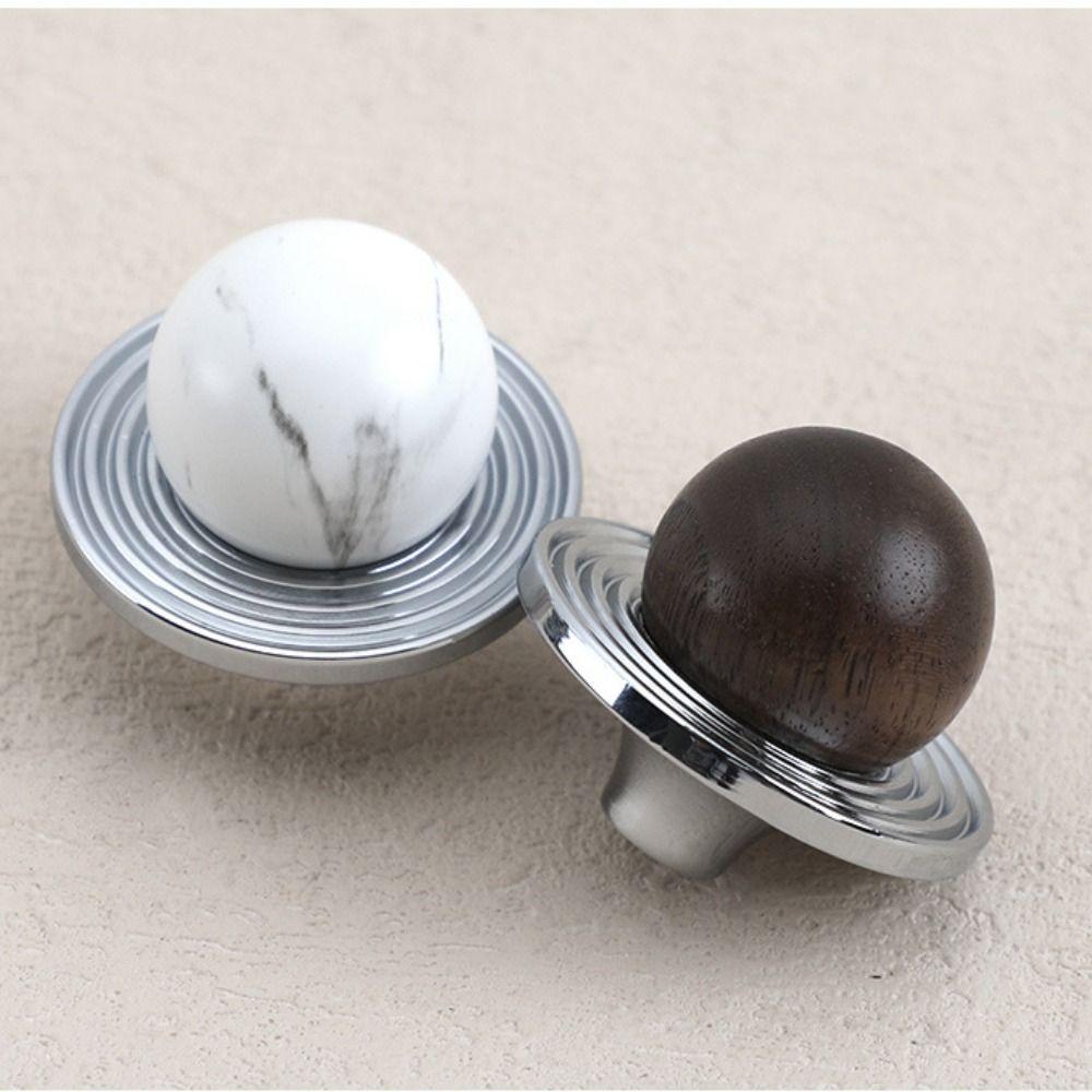 Durable Wooden Ball Pendant Cabinet Pulls Pendant Design Retro Wood Ball Pendant Handles  Furniture