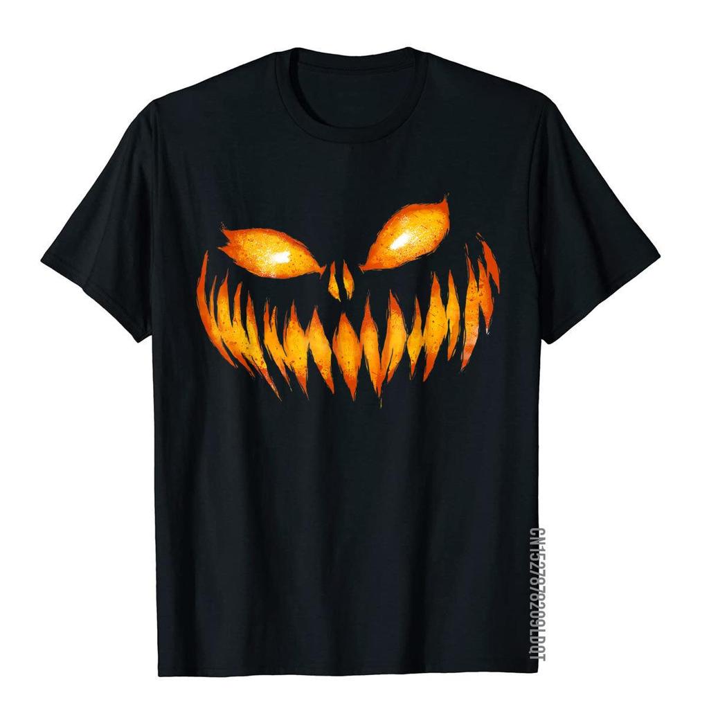Jack O Lantern Scary Carved Pumpkin Face Halloween Costume TShirt Brand Casual T Shirt Cotton Mens Tops T Shirt Leisure