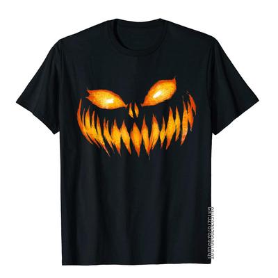 Jack O Lantern Gruslig geschnitztes Kürbisgesicht Halloween Kostüm T-Shirt Marke Lässiges T-Shirt Baumwolle Herren Oberteile T-Shirt Freizeit