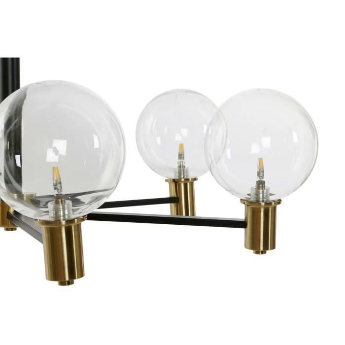 Suspension - Non Spécifié - 83 X 83 X 128 Cm - Verre Noir Doré - Métal - 9 W