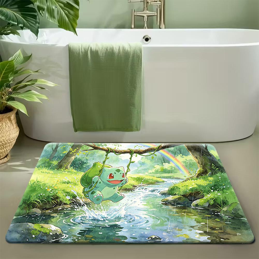 Ash Ketchum & Charizard Lava Cave Adventure Non-Slip Doormat Floor Mat 40x60cm