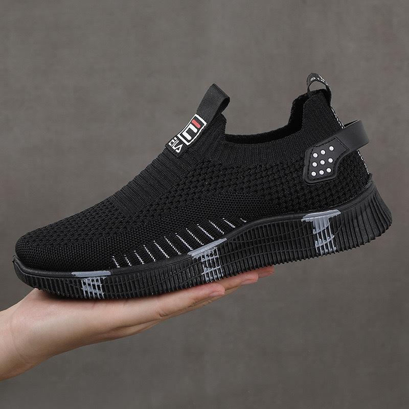 Sneakers Trend Autumn Running Shoes Sports Casual Shoes Men's Flying Weaving Shoes Trend Shoes Men's