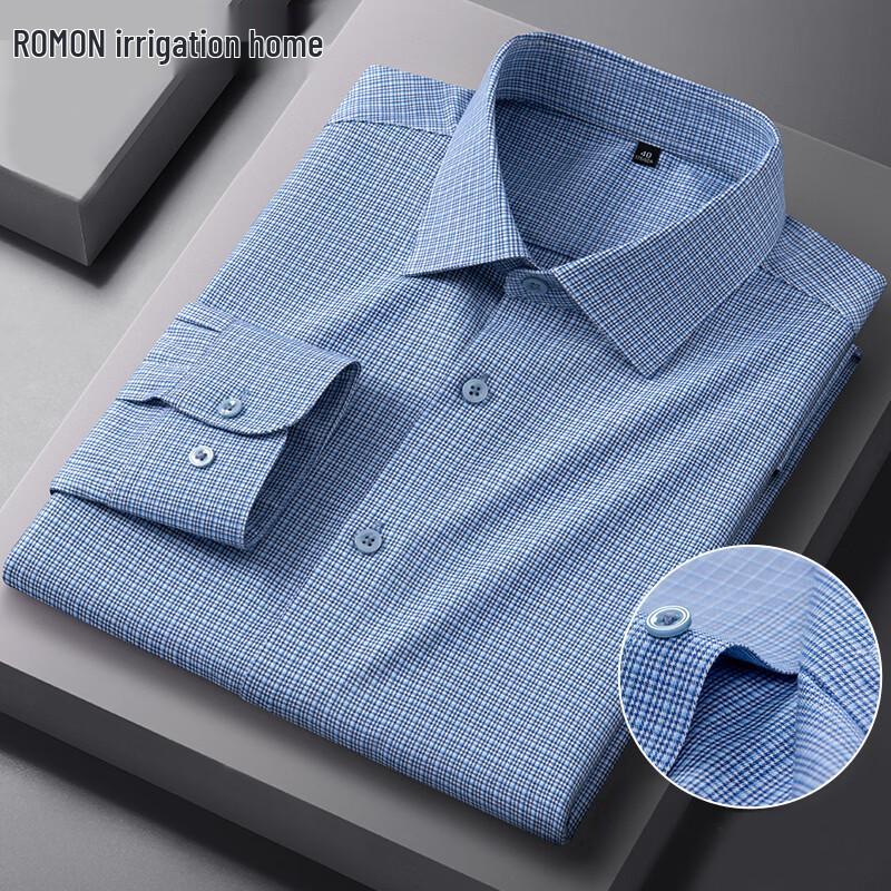 

Мужская клетчатая рубашка с длинным рукавом ROMON для бизнеса 43