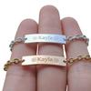 Qiuhan Personalisierte Kupfer 3mm O-Kette Tiefgraviert Benutzerdefinierter Name Babyarmband Schmuck Geschenk