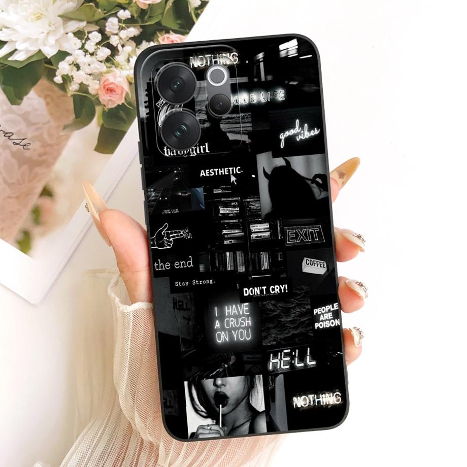 For Vivo V70 Lite V70 FE VivoV70 V2538 v2550 V2548 Phone Case Floral Aesthetic Moon Nigth Bow Pattern Funda Soft Silicone Cover