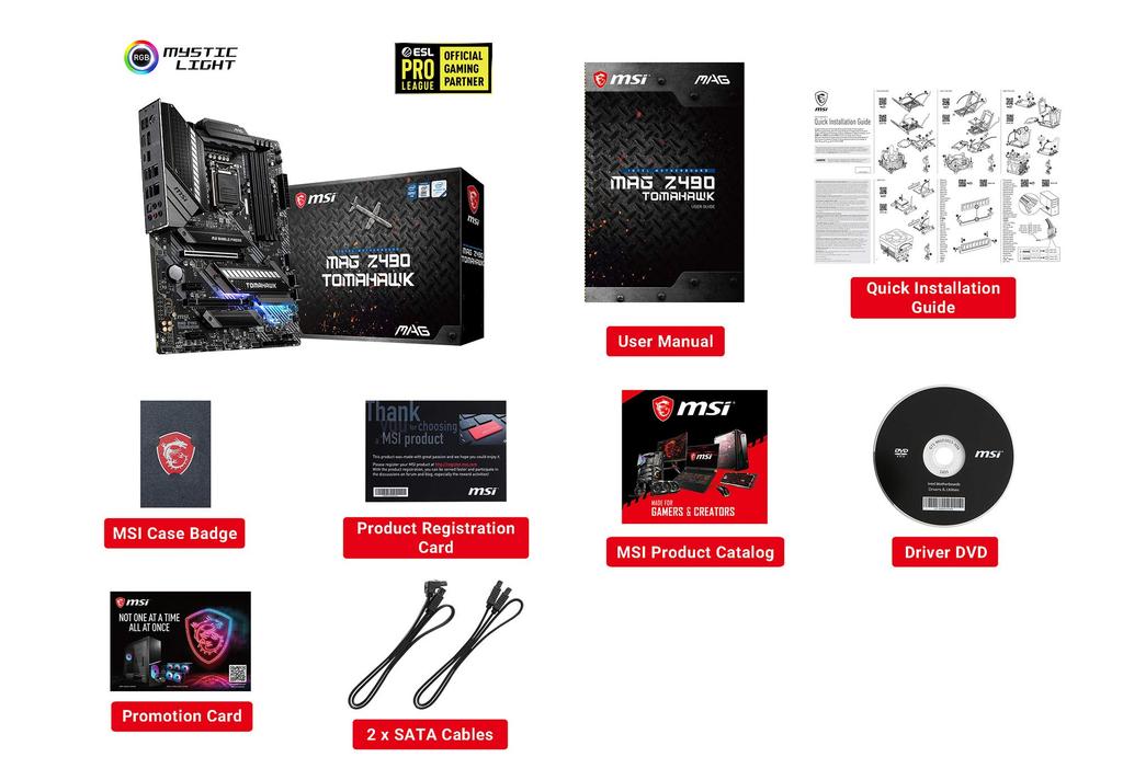 MSI MAG Z490 TOMAHAWK ATX Motherboard Z490 MB4955 [Intel Chipset]