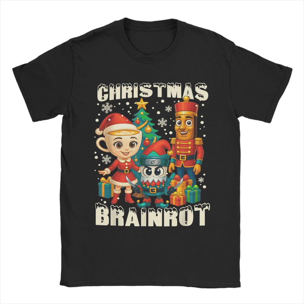 T Shirt Funny Christmas Italian Brain Rot Italian Brainrot TShirts Novelty Tee Shirt for Man Women Summer Short Sleeve Top Tees