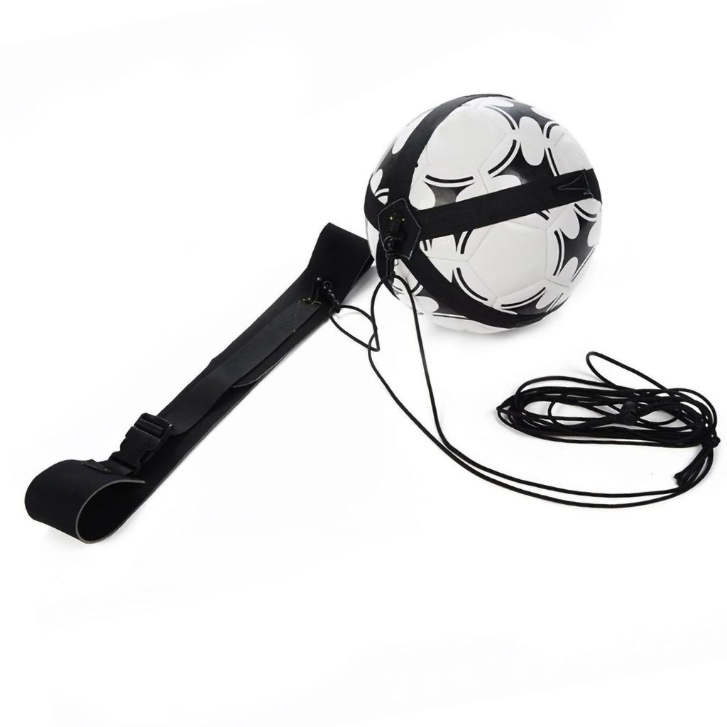 Fußball-Kicktrainer Nylonstoff Klettverschluss Verstellbare Größe Elastische Schnur Fußball-Kick-Wurf-Trainer für Fußball