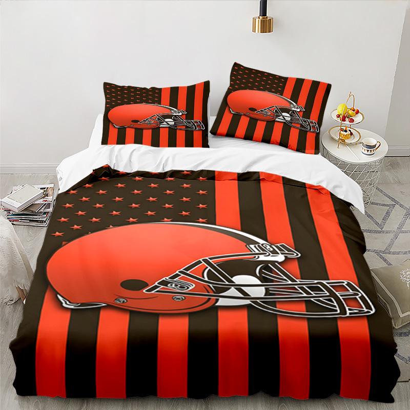 Cincinnati Browns Legacy Bedding Set 3pcs, High Quality Bedding Set Including 1pc Duvet Cover And 2pcs Pillowcases for Bedroom, Dormitory Gift