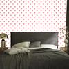 Hearts Wallpaper White and Coral 50x1000