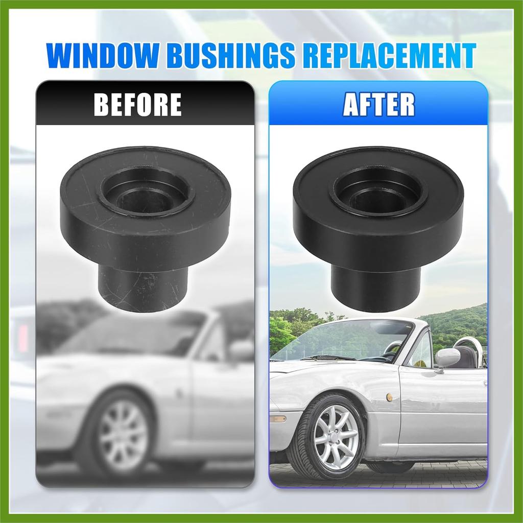 1Set Window Bushings Fits for Mazda Miata Base Convertible 2 Door 1990-2005 Replaces 909-925 Replace Parts Vehicle Components