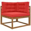Outdoor Sofa Cushions 3 Pcs Red Polyester