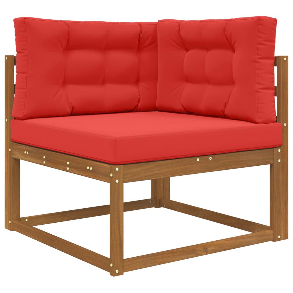 Outdoor Sofa Cushions 3 Pcs Red Polyester