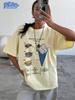 Cute Ice Cream Printed T-shirt Commute Women's Clothing 100% Cotton T-shirt  Summer Fashion Casual Comfy Short Sleeve Top Y2K