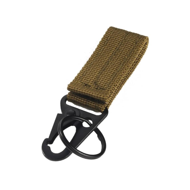 Taktischer Schlüsselhalter Gürtelclip Hängende Karabinerhaken Nylon Gurtband Schnalle Riemenclip für Molle-Gürtel Rucksack Tasche