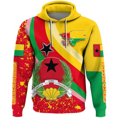 Haina africană pentru bărbați, cu steagul cu hartă a Guineei-Bissau, haine pentru bărbați, imprimat 3D, emblemă națională africană, hanorac grafic, pulover pentru bărbați, cu glugă