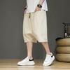 Lässige Herren-Sweathose Sommer Herbst Lässige Baumwoll-Cropped-Hose Locker Tiefer Schritt Haremshose High Street Sweatpants