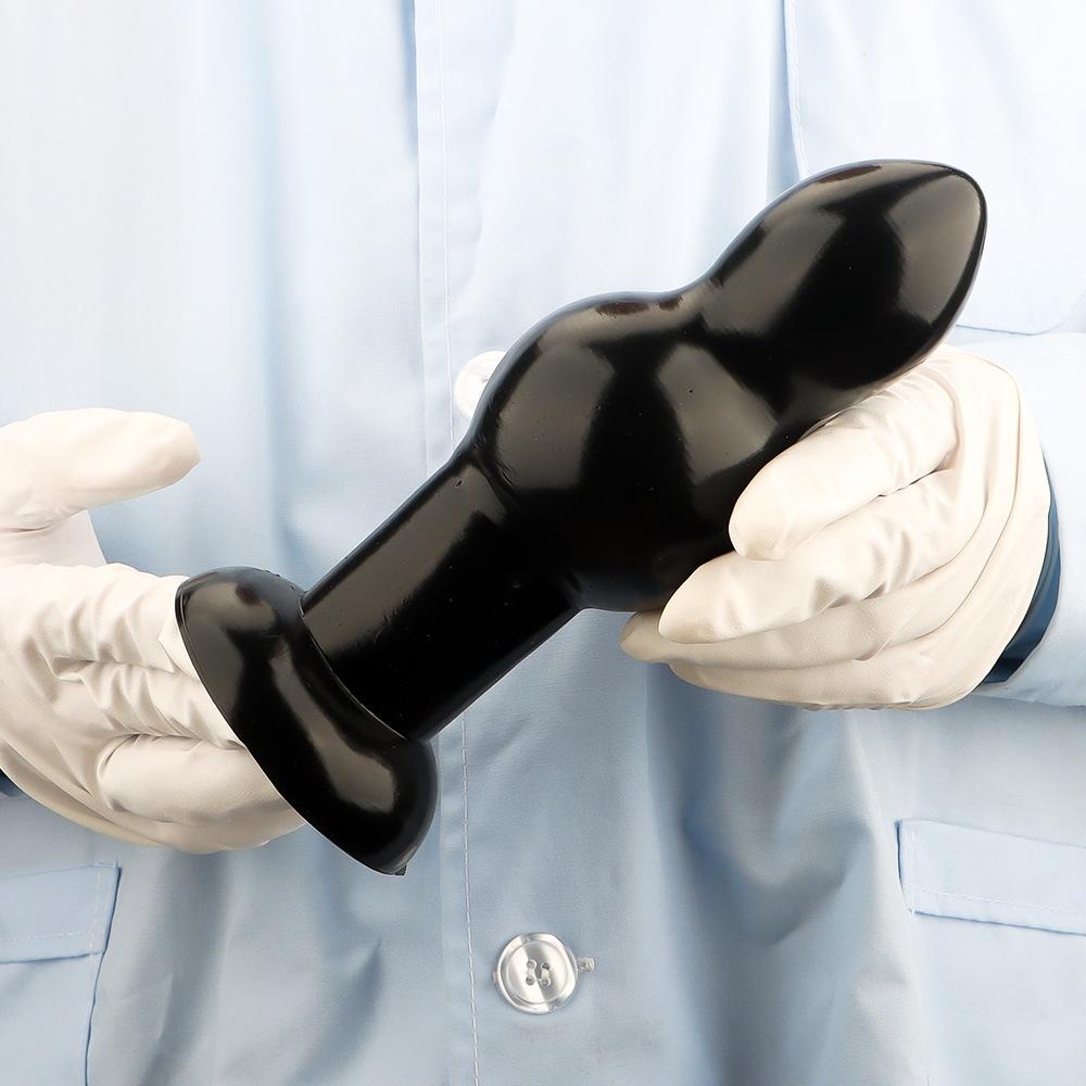 Großer Analplug Sexspielzeug Analdildos Schwarzer Penis PVC Realistischer Schwanz Fisting Sklave Pegging