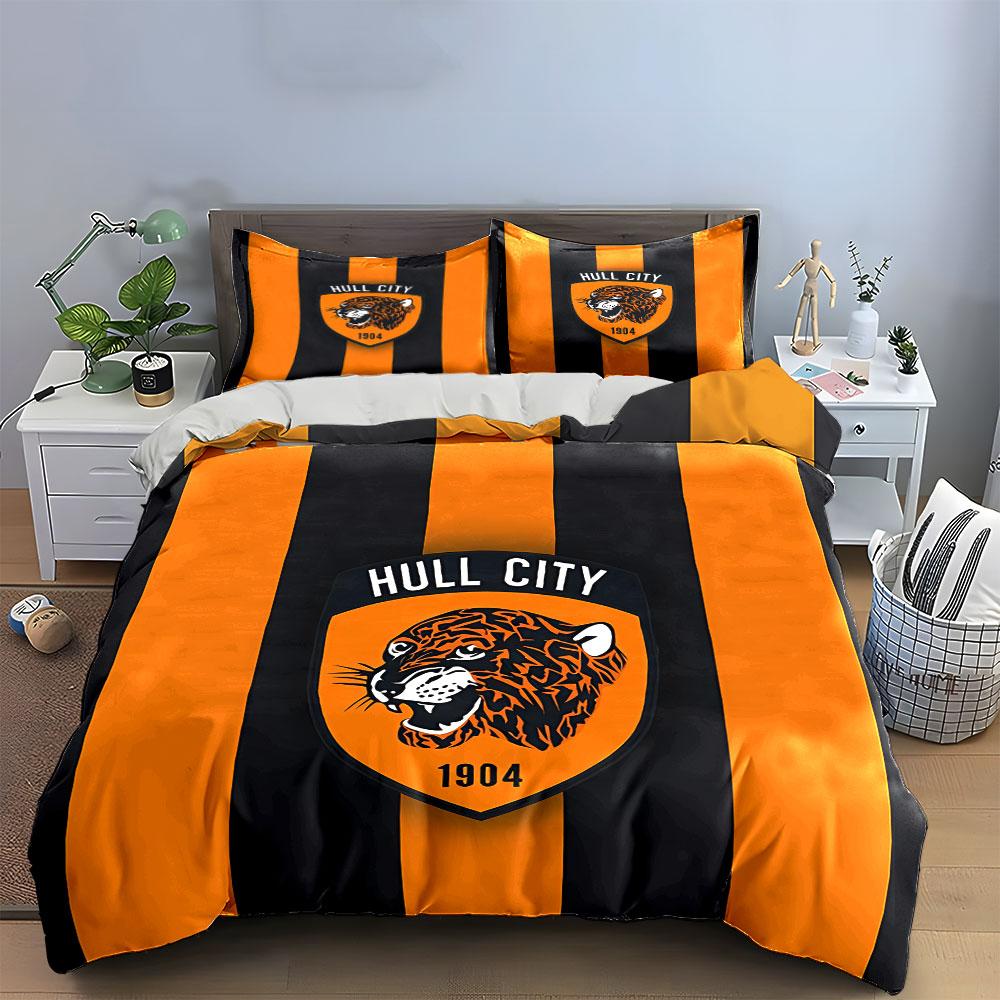 Orange Tiger Stripe Design Bedding Duvet Cover Set Duvet Cover Pillowcases (1*Duvet Cover 2*Pillowcases, without duvet insert)