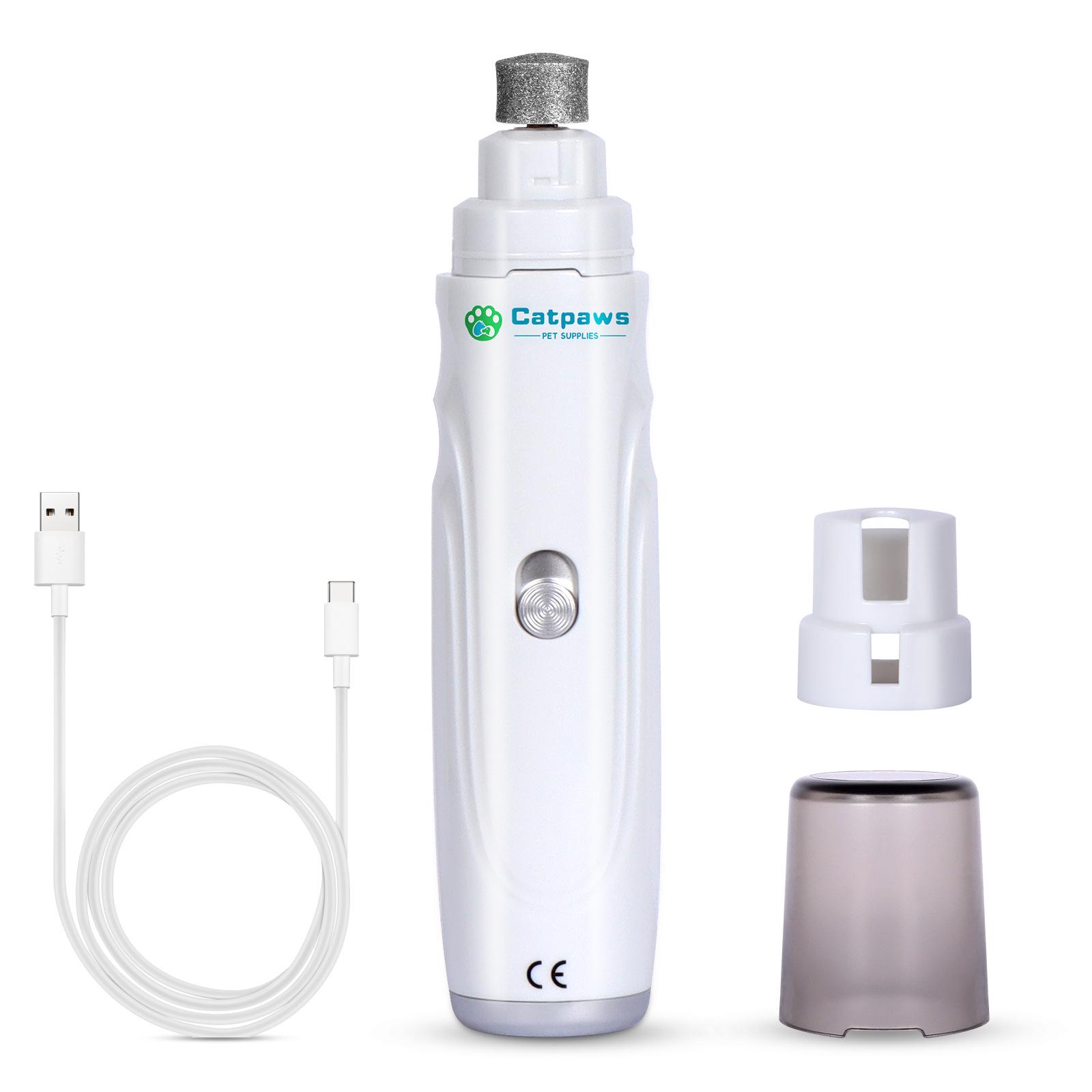 In-Stock Quiet Electric Pet Nail Grinder - Portable Dog & Cat Grooming Clippers with Light