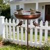 5 Claw Ground Plug Iron Bird Bath Feeder Standing Bowl Bird Feeding Station  Outdoor Garden