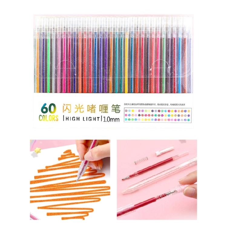 Glitters Gel Pen Multiple Color Glitters Pen for Making Card Colored Gel Marker for Coloring Journaling Drawing Craft