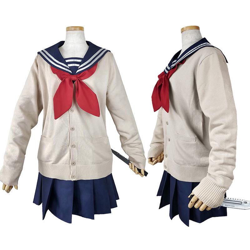 

Костюм для косплея My Hero Academy, аниме, косплей Boku No Hero Academia Himiko Toga JK, униформа, женские костюмы моряка со свитерами S