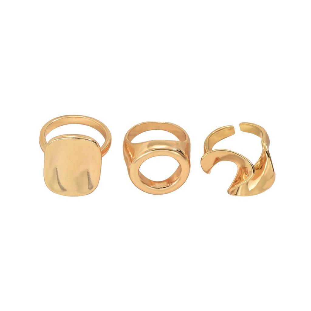 Wind women's ring, geometric irregular design, niche high-end sense, open index finger ring, versatile
