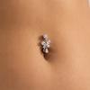 Butterfly Design Belly Button Rings Zircon Bow Reversed Navel Rings Dangle Belly Rings Summer
