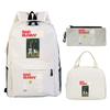 Lightweight 3Pcs School Backpack Set Rucksack Bookbag Lunch Bag Pencil Case Back To School Accessory for Teenage Boys Girls