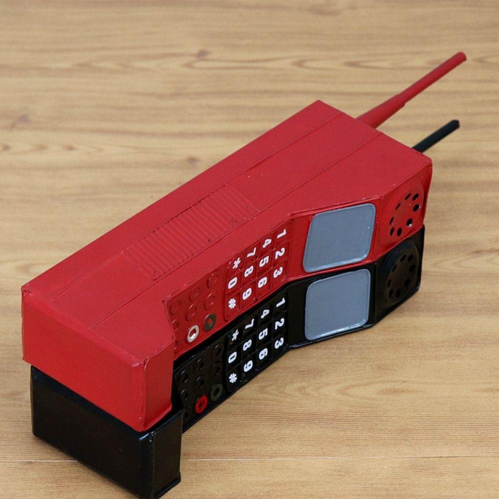 Old Fashioned Vintage Telephone Model Simulation Brick Cell Phone Ornament  Crafts Gift