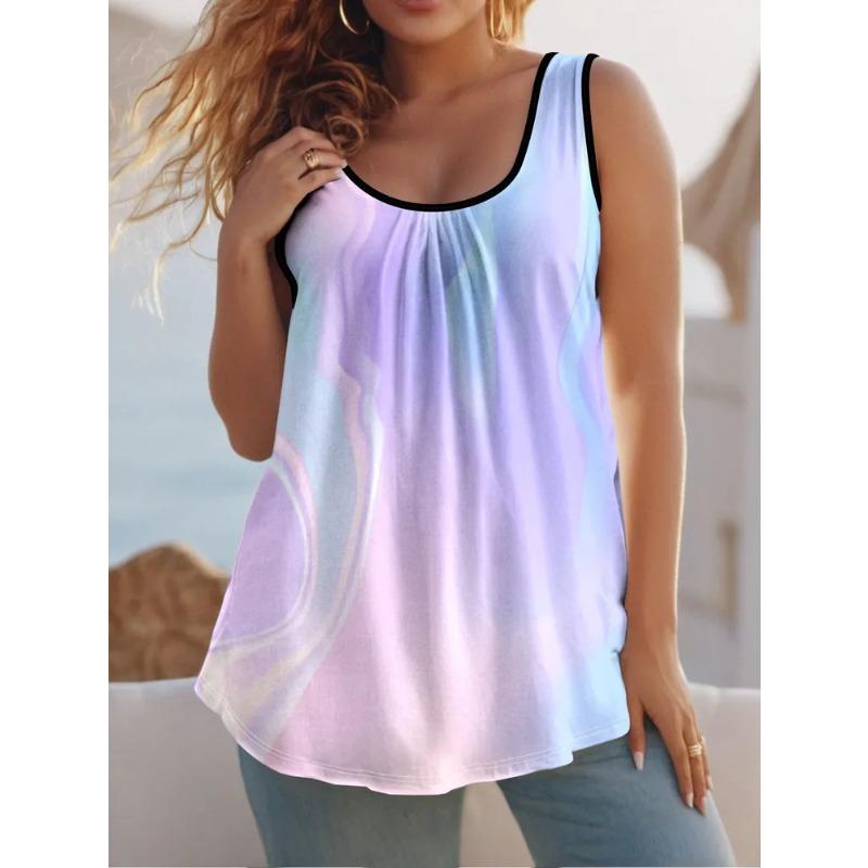 Women's Sleeveless Vest Creative Colorful Pattern Printing Comfortable Soft Fashionable Versatile Summer Oversized Vest