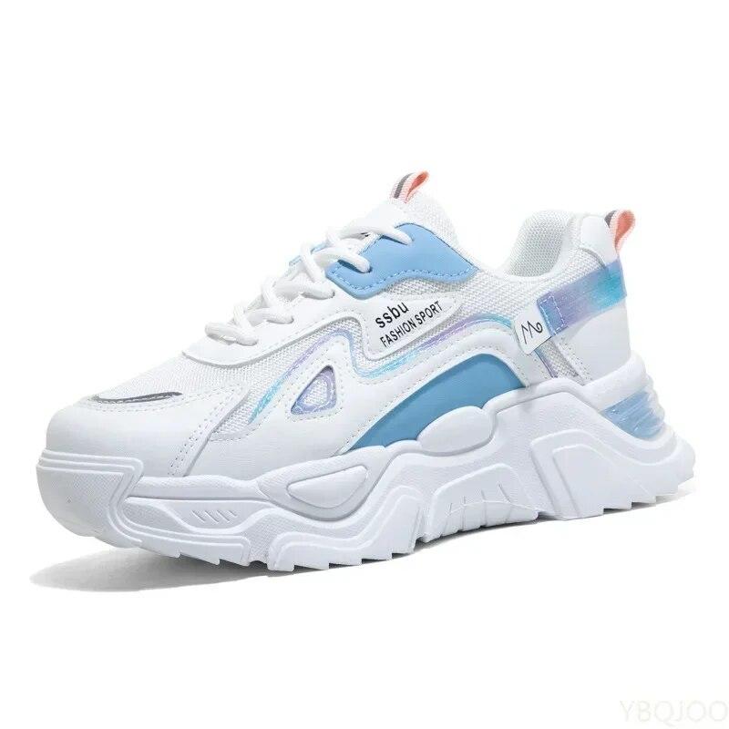 Sneakers Dame Plattform Flate Sko Dame Sko Grønne Casual Trainers Dame Chunky Sneakers Dame Sko