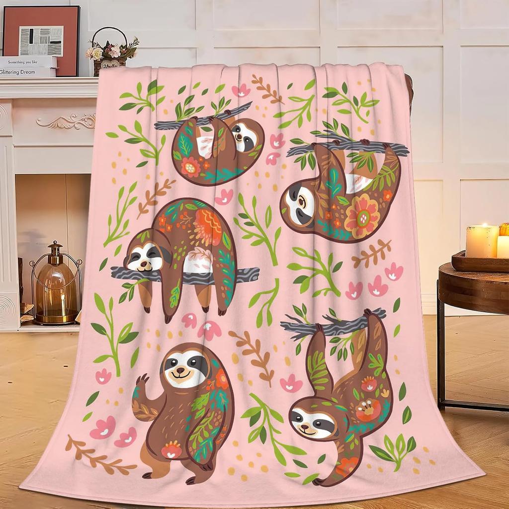 Horse Throw Blanket Super Soft Warm Floral Horse Blanket Cozy Plush Fleece Farm Stuffed Animal Horse Gifts Bedding Blanket