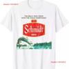 Vintage Schmidt Bier Retro Ausgestorben Angeln Naturszene T-Shirt Volle Größe S 4XL Vintage Gewaschen Designer Kleidung Vielseitig Weich