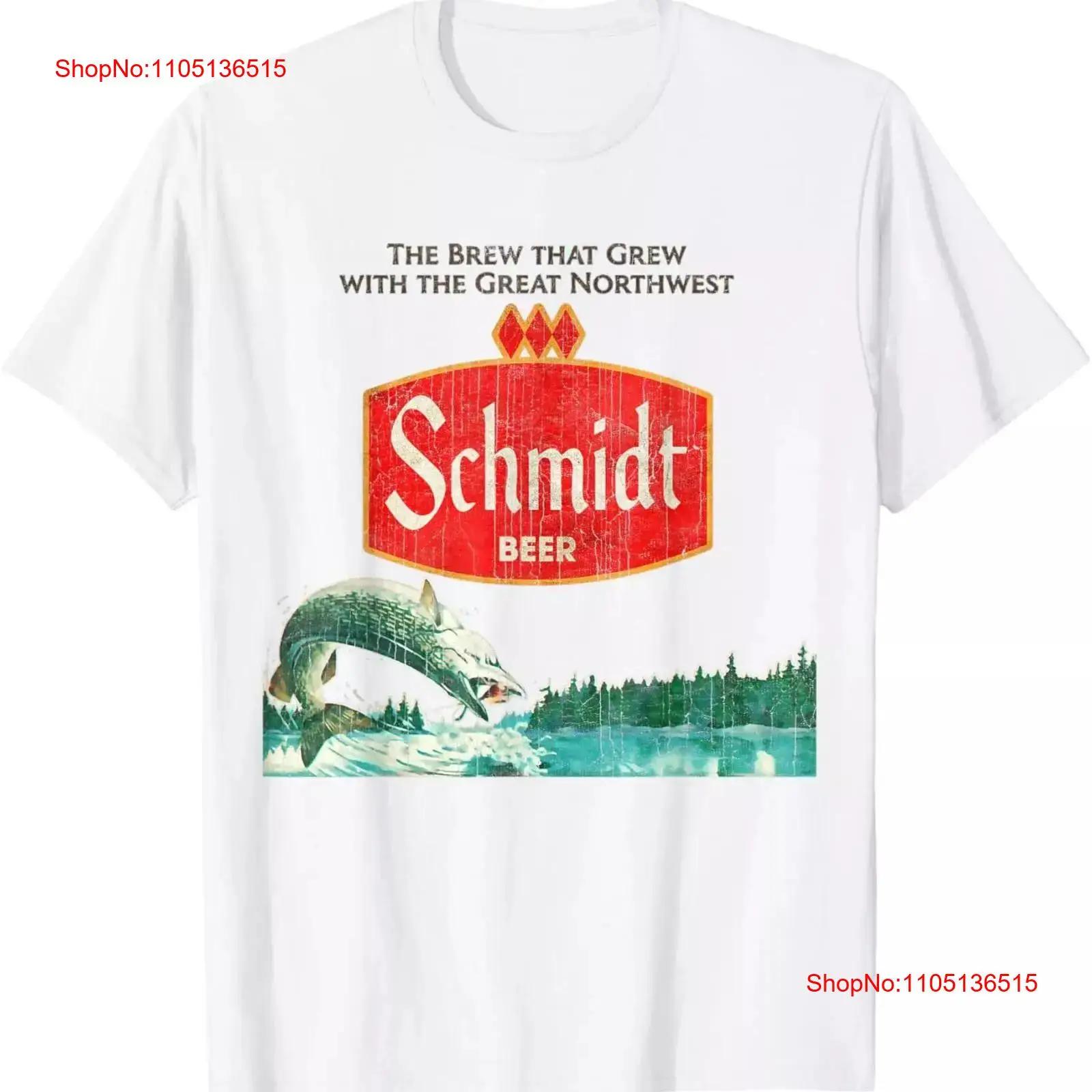 

Vintage Schmidt Beer Retro Defunct Fishing Nature Scene T Shirt Full Size S 4XL vintage Washed designer clothes Versatile Soft 5XL різнокольоровий