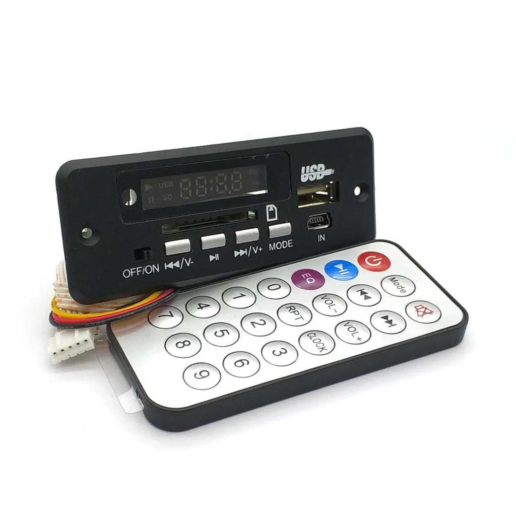 Kabelloses 5V MP3-Player-Decoderboard Integriertes WMV-Decoderboard Audiomodul USB TF Radio Für Auto Rote digitale LED Mit Fernbedienung