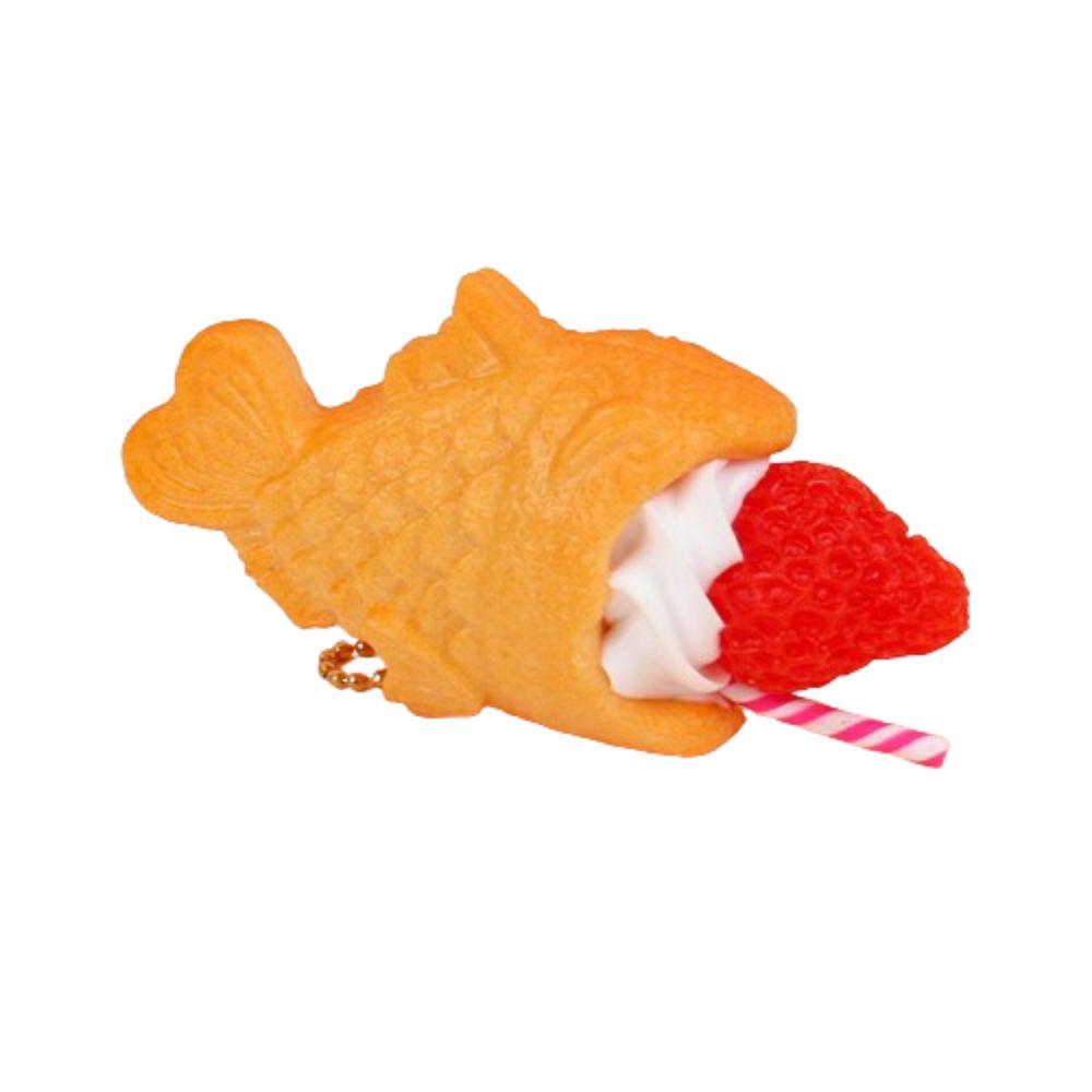 Simulation Small Fish Dried Cake Keychain Keyring Fruit Ice Cream Food Toy  Couple