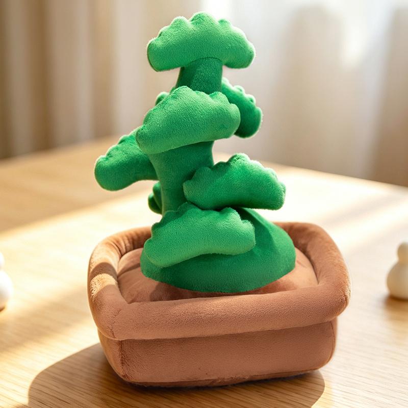 33cm Grüner Kiefern-Bonsai Plüschtier Weiches Kuscheltier Puppe Hauspflanze Ästhetische Dekoration Kindergeburtstagsgeschenk 33cm