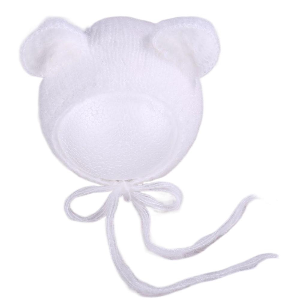 Soft Baby Beanie With Bear Ears For Newborn Photography Props Elastic Comfort Baby Photography Props