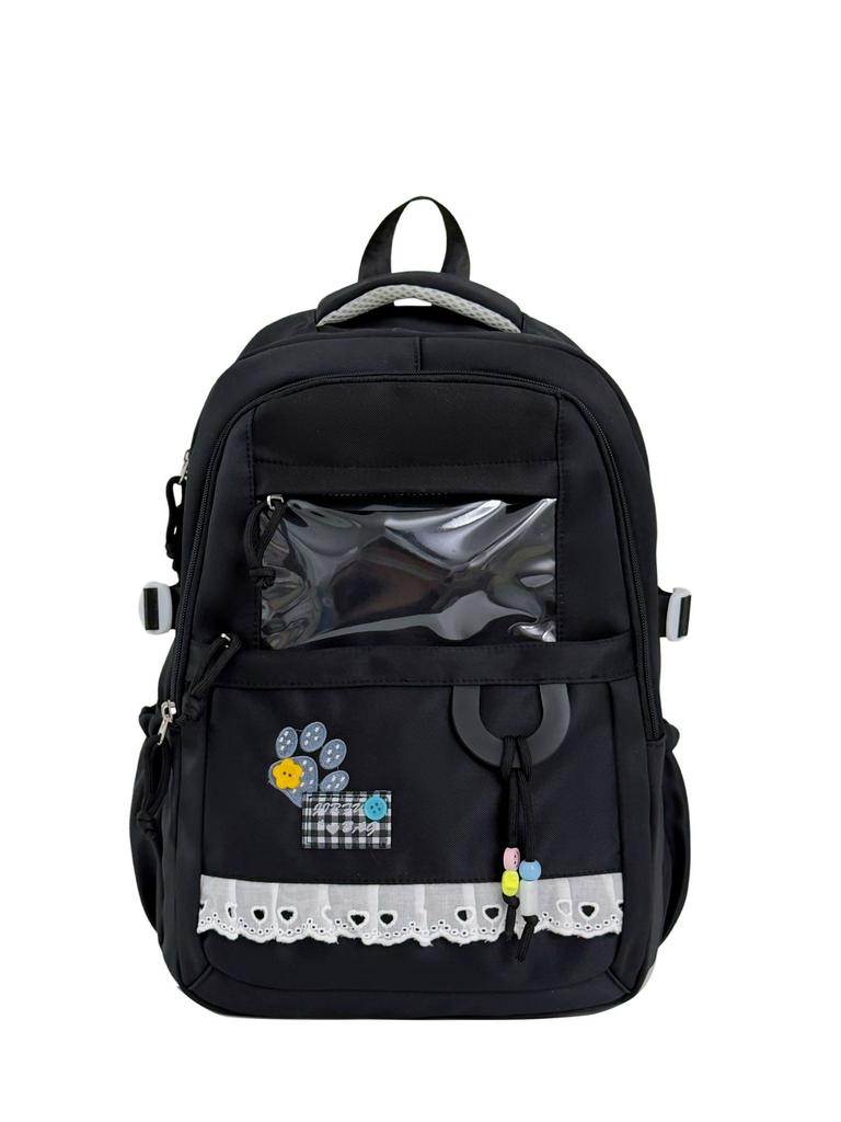 Schoolbag High Value Japanese New Ins Fresh and Sweet Transparent Pain Bag Make-up Bag Lightweight Large Capacity Backpack