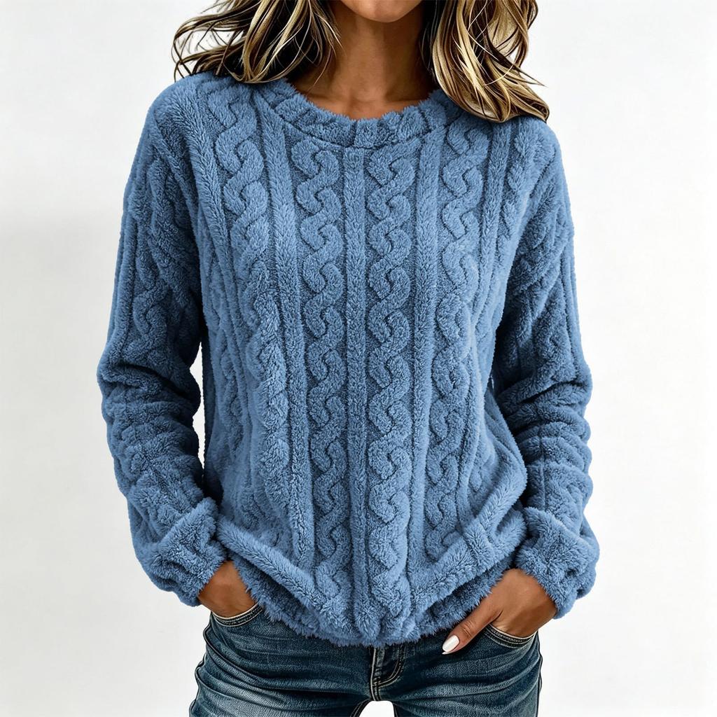 Women's Casual Long Sleeve V-Neck Blouse with Ruffle for Everyday Wear