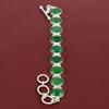 Faceted Zambian Emerald Bracelet Very Pretty Gemstone Handmade Jewelry 925 Sterling Silver Bracelet Adjustable Chain Bracelet Gift For Women