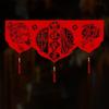 Happy New Year Non-woven New Year Garlands Red Lucky Door Banner Decoration Garland DIY Hanging Banner Festive New Year Supplies
