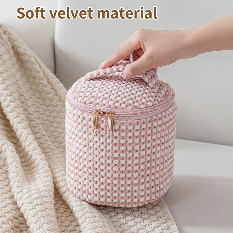 1/4 Pièces Sac à Rouge à Lèvres Portable de Voyage Sac à Cosmétiques en Velours Sac de Rangement Girly Grande Capacité Sac à Toilette Portatif Classé