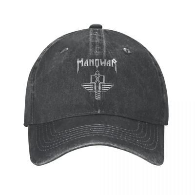 Vintage Manowar Rock Baseball Cap Unisex Distressed Denim Washed Snapback Music Outdoor Workouts Unstructured Soft S Hat