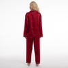 Women's Plus Size Satin Lapel Pajama Set - Long Sleeve & Pants